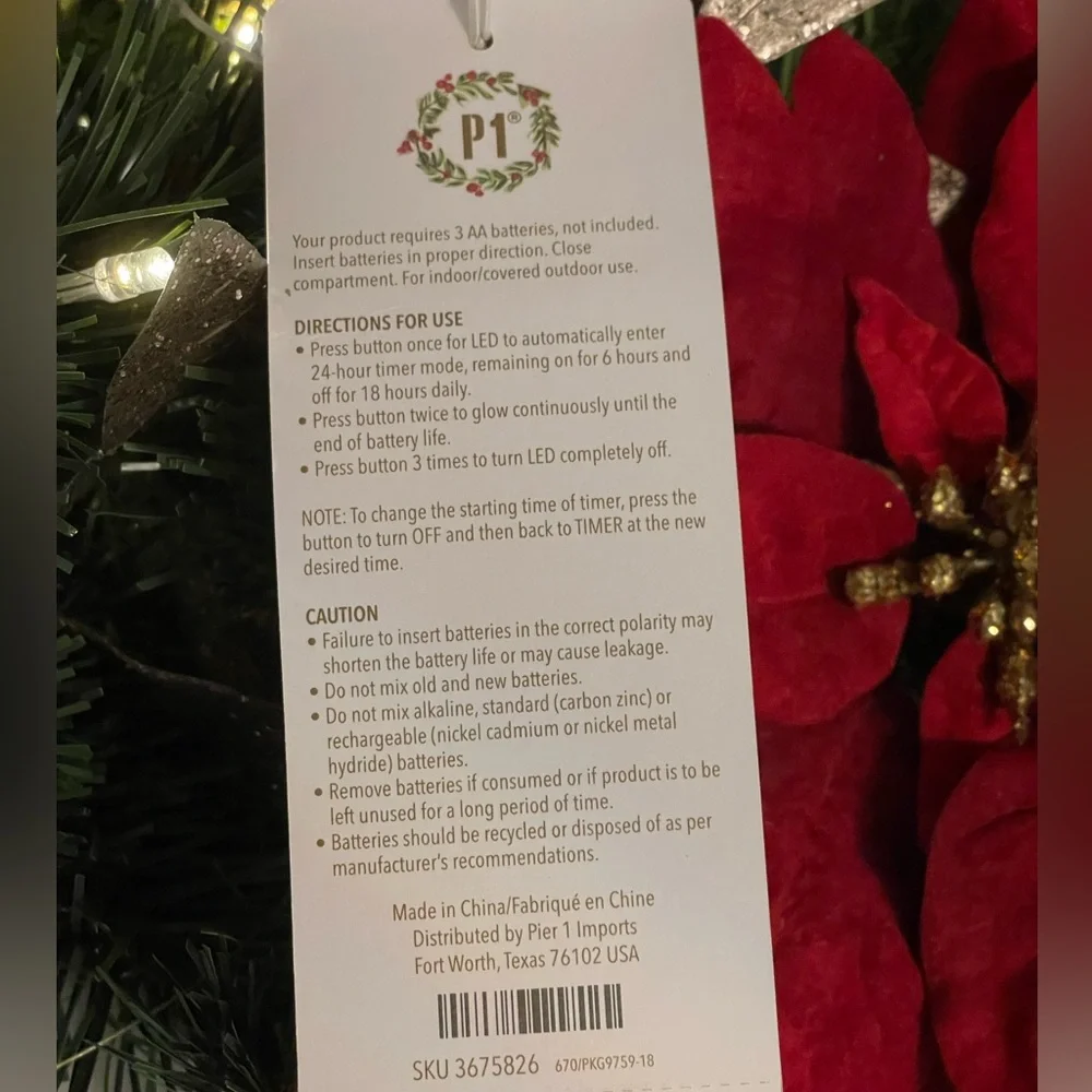 Pier 1 Poinsettia Ornament Garlands